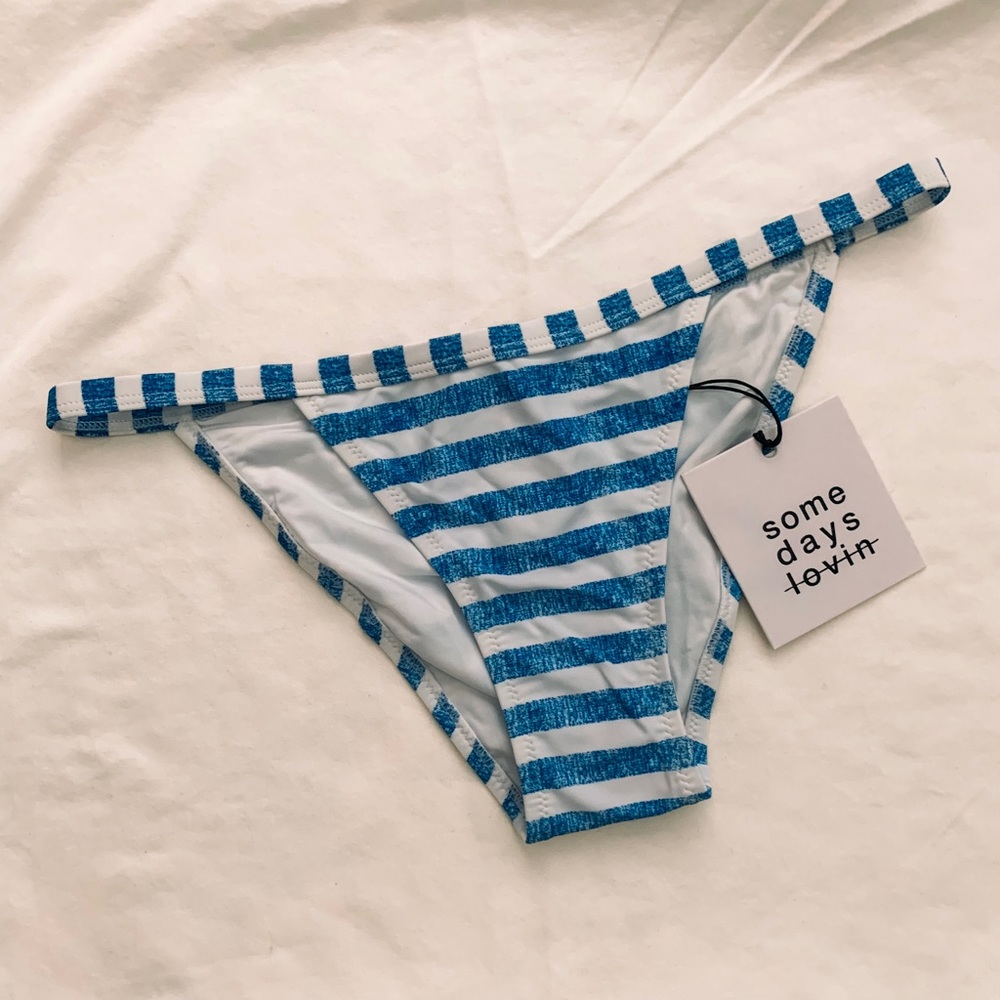 Somedays Lovin Stripe Bikini Bottoms NWT